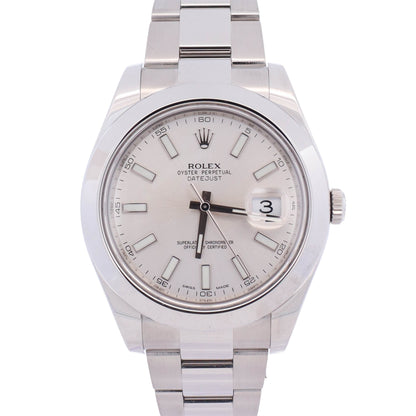 Rolex Datejust 41mm Silver Dial Watch Ref# 116300