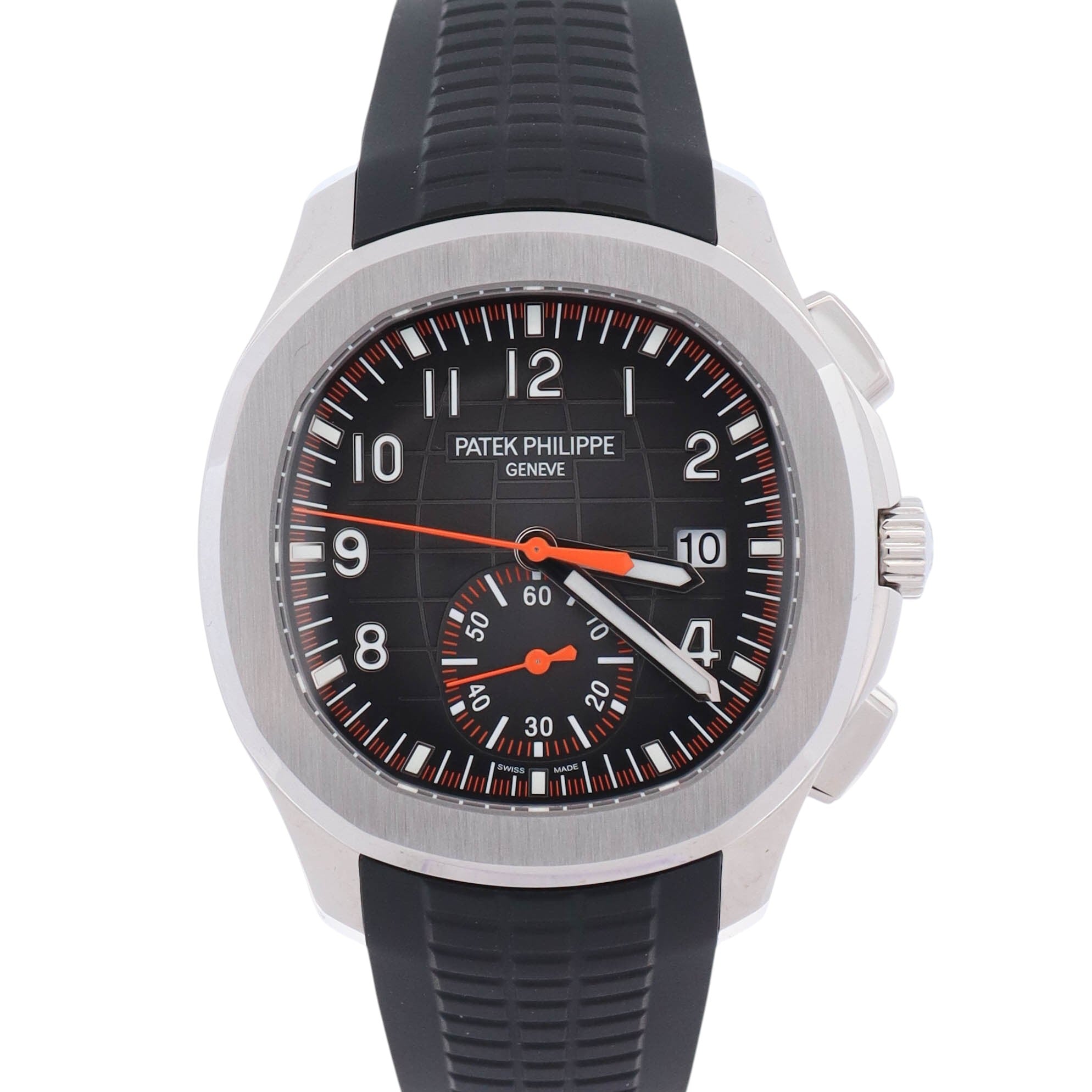 Patek Philippe Aquanaut 42.2mm Sunburst Charcoal Gray Dial Watch Ref# 5968A-001