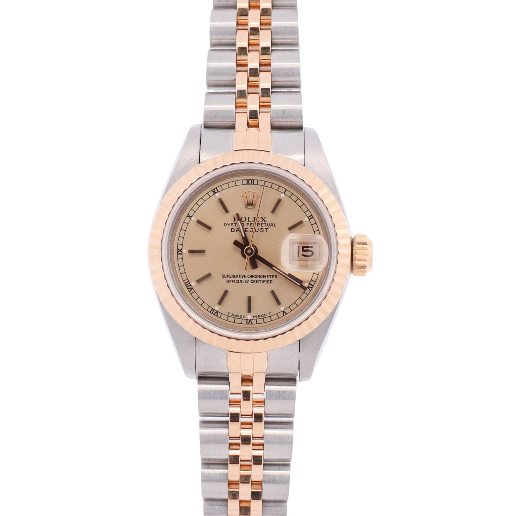 Rolex Datejust 26mm Champagne Dial Watch Ref# 69173