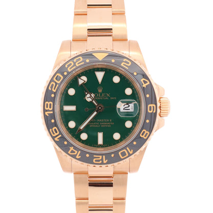 Rolex GMT Master II 40mm Green Dial Watch Ref # 116718