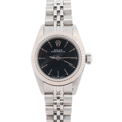 Rolex Oyster Perpertual 26mm Black Stick Dial Watch Ref# 67194