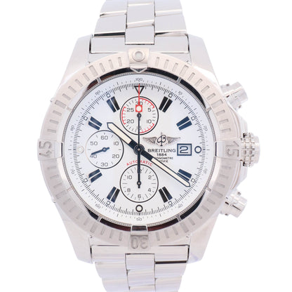 Breitling Super Avenger 48mm White Dial Watch Ref# A13370