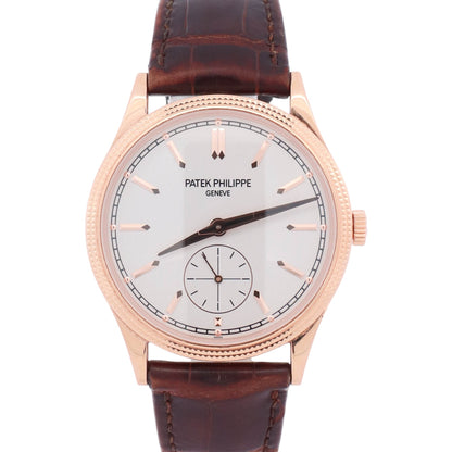 Patek Philippe Calatrava 39mm White Dial Watch Ref# 6119R-001