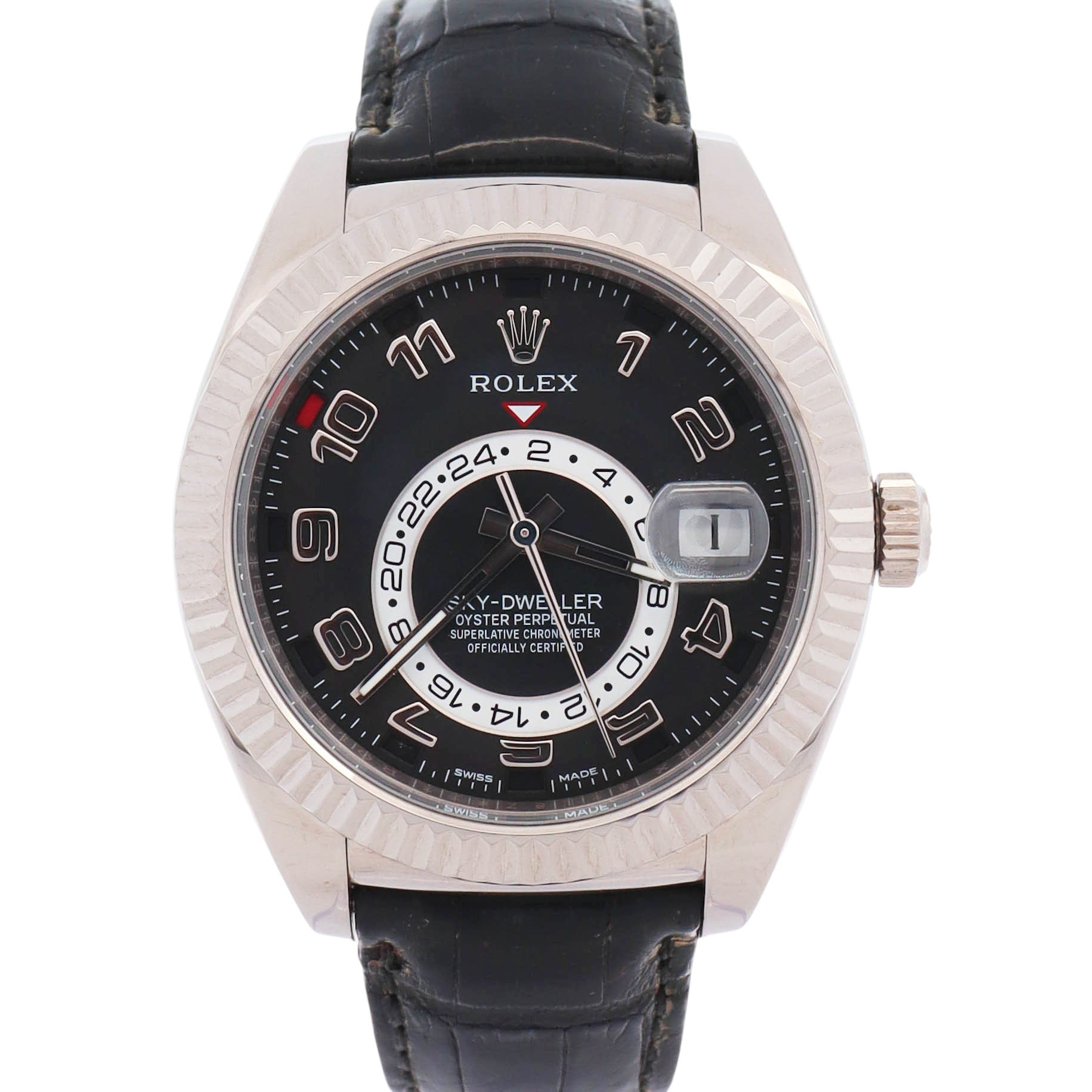 Rolex Sky-Dweller 42mm Black Dial Watch Ref# 326139