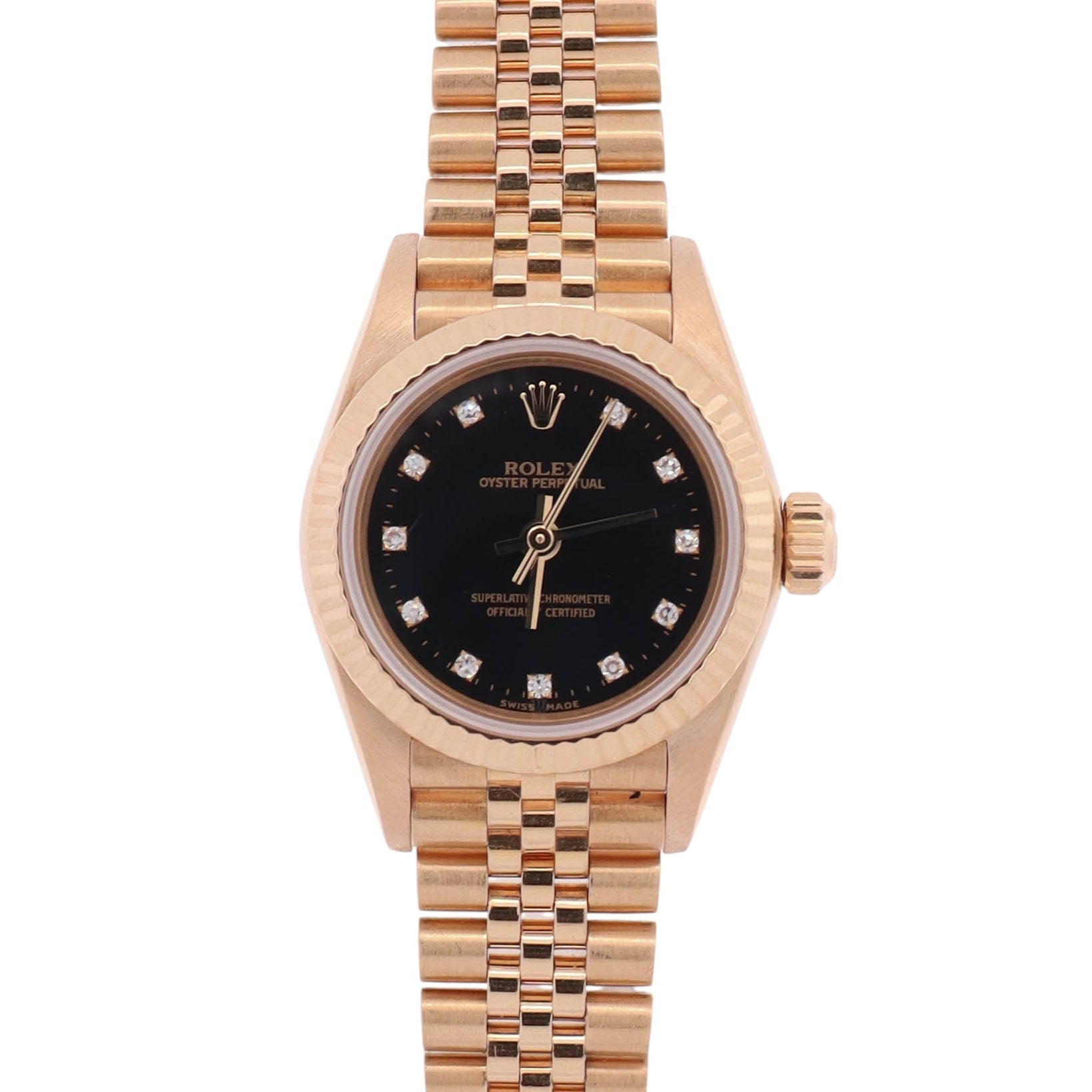 Rolex Oyster Perpertual 24mm Black Dial Watch Ref# 67198