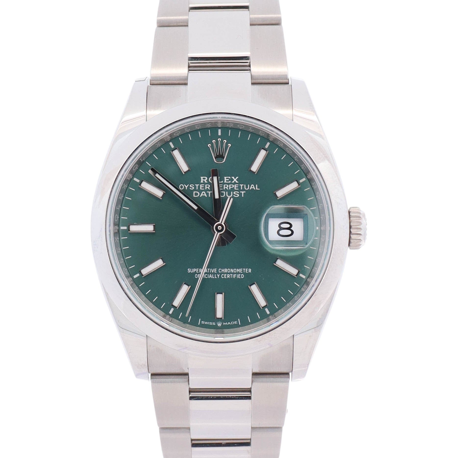 Rolex Datejust 36mm Green Dial Watch Ref: 126200