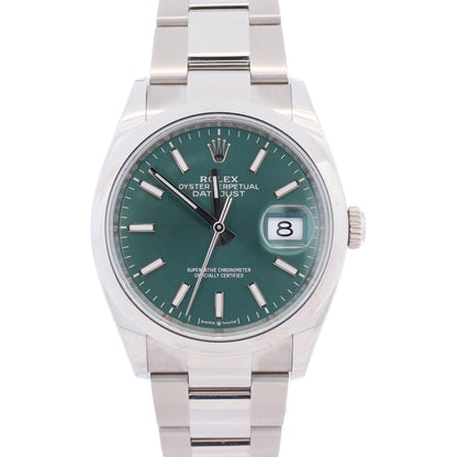 Rolex Datejust 36mm Green Dial Watch Ref: 126200