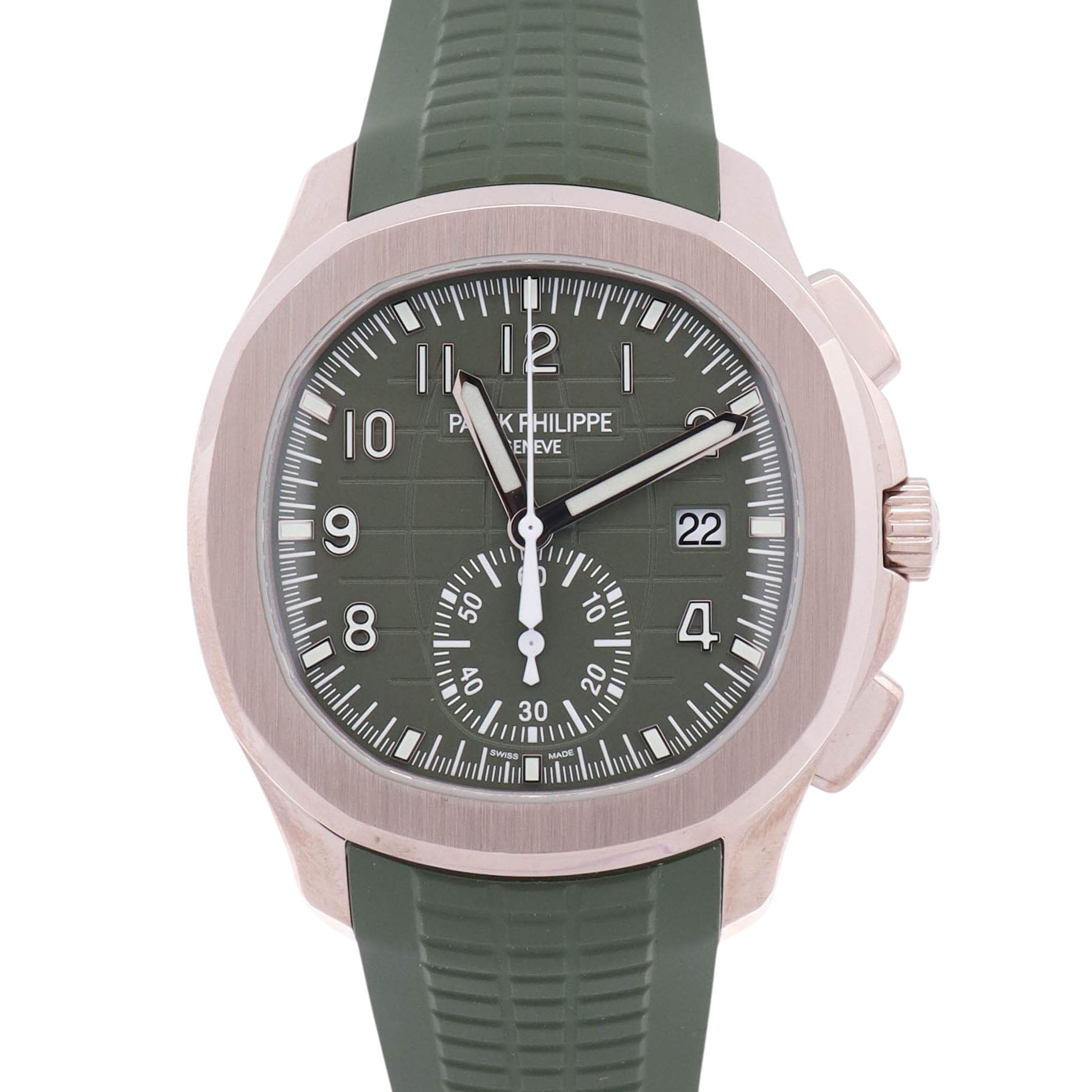 Patek Philippe Aquanaut 42mm Green Dial Watch Ref# 5968G-010