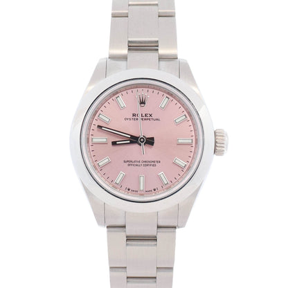 Rolex Oyster Perpetual 28mm Pink Dial Watch Ref# 276200