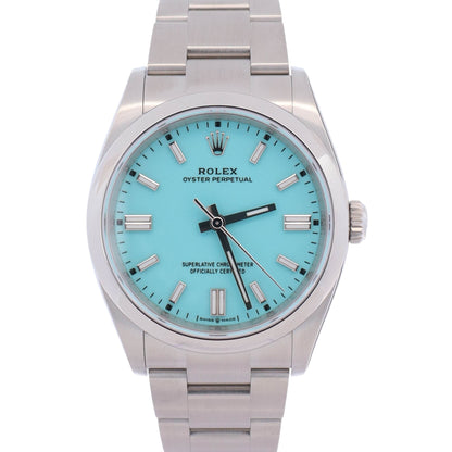 Rolex Oyster Perpetual 36mm Turqoise Dial Watch Ref# 126000