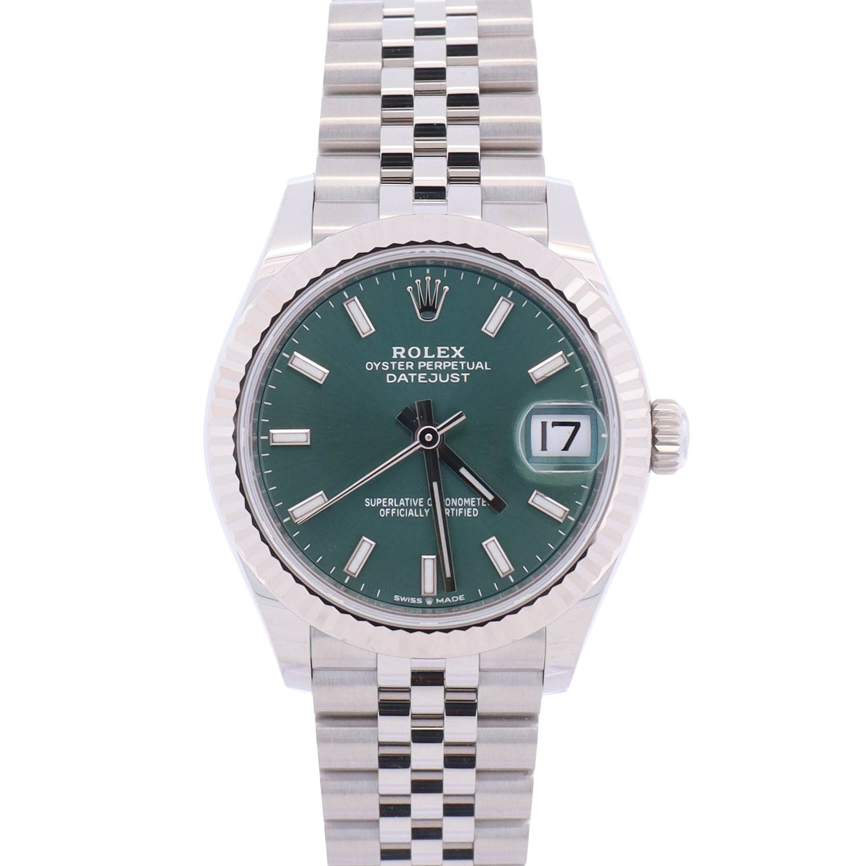 Rolex Datejust 31mm Green Dial Watch Ref # 278274