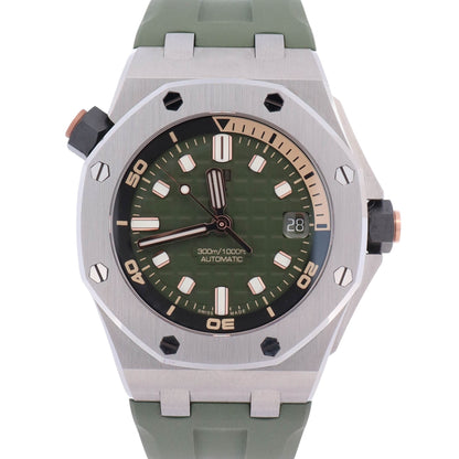 Audemars Piguet Royal Oak 42mm Green Dial Watch Ref# 15720ST.OO.A052CA.01