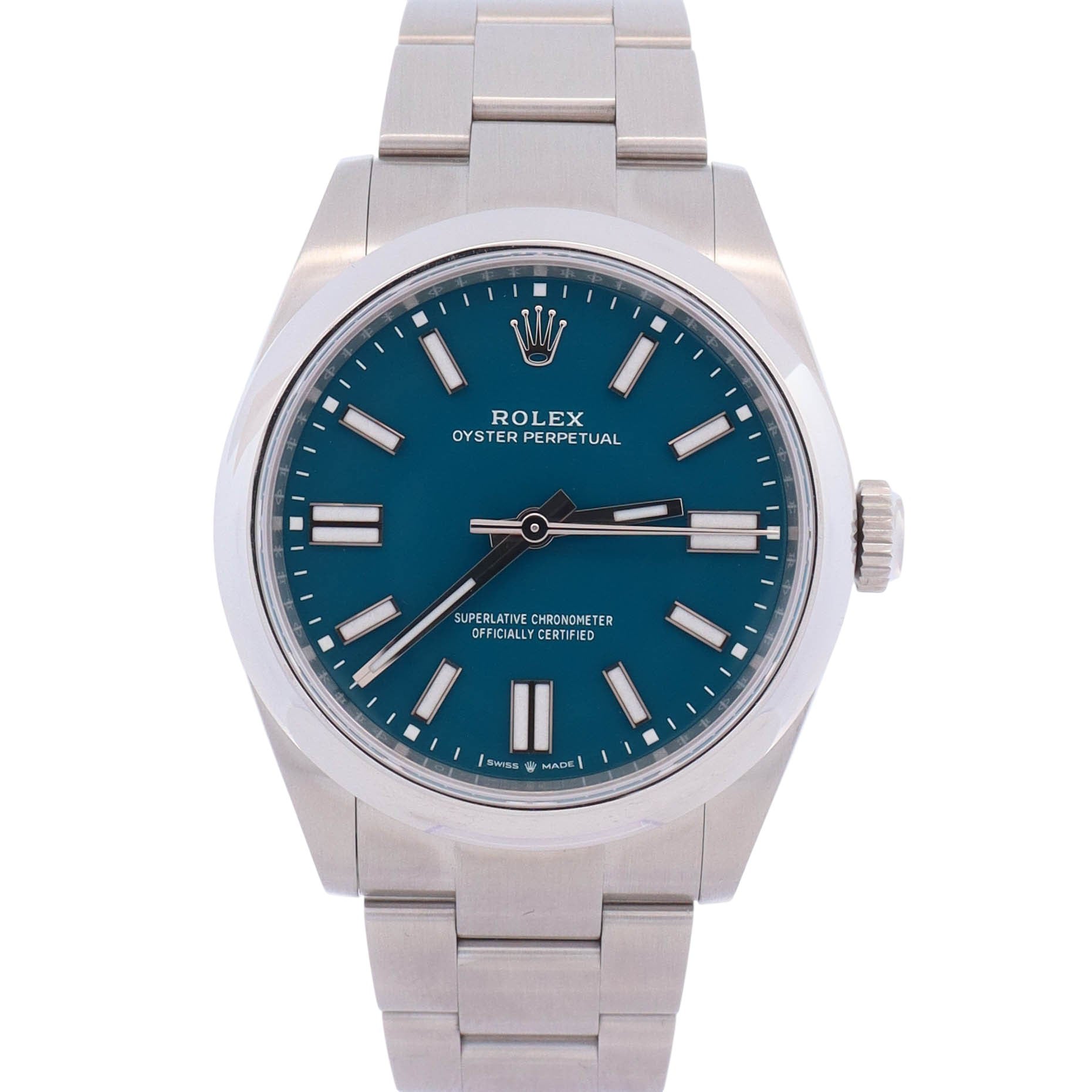 Rolex Oyster Perpetual 41mm Blue Dial Watch Ref# 134300