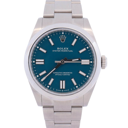 Rolex Oyster Perpetual 41mm Blue Dial Watch Ref# 134300