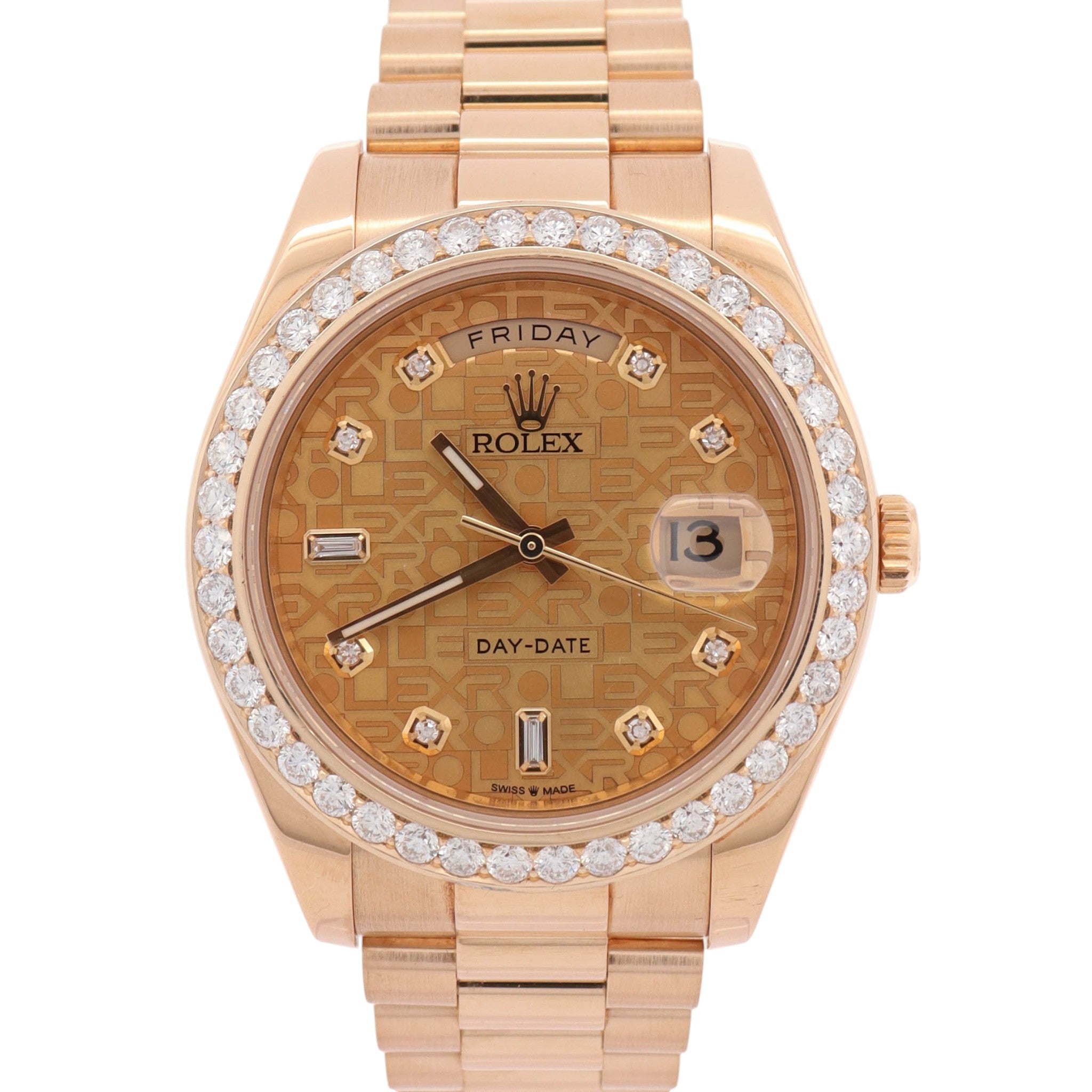 Rolex Day-Date 41mm Champagne Dial Watch Ref# 218238