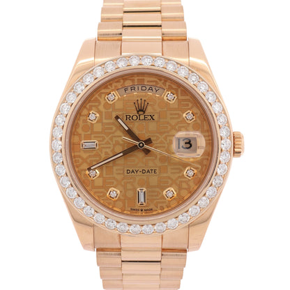 Rolex Day-Date 41mm Champagne Dial Watch Ref# 218238