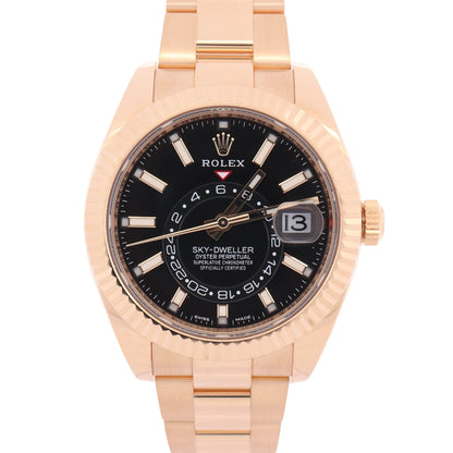 Rolex Sky-Dweller 42mm Black Dial Watch Ref: 326938