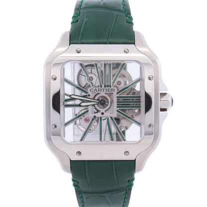 Cartier Santos De Cartier Skeleton Large 39.8mm Skeleton Dial Watch Ref# WHSA0028