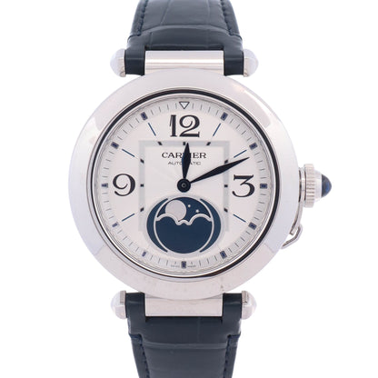Cartier Pasha Moon Phase 41mm Silver Dial Watch Ref# WSPA0030