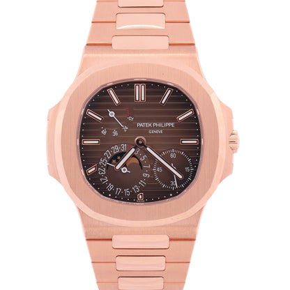 Patek Philippe Nautilus 40mm Brown Stick Dial Watch Ref#  5712/1R-001