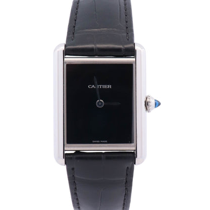 Cartier Tank 25.5mm Black Dial Watch Ref# WSTA0072