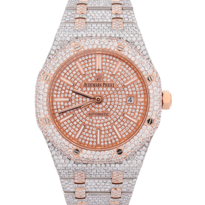 Audemars Piguet Royal Oak 41mm Iced Out Dial Watch Ref# 15400SR