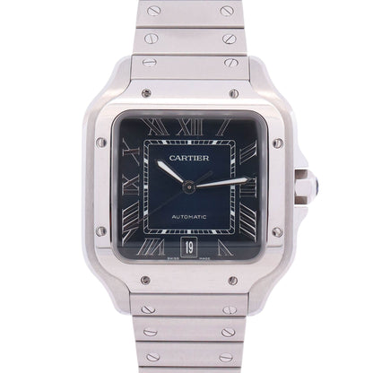 Cartier Santos 40mm Blue Dial Watch Ref# WSSA0030