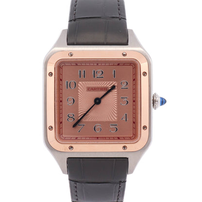 Cartier Santos Dumont 46.6x33.9mm Rose Gold Dial Watch Ref# W2SA0025