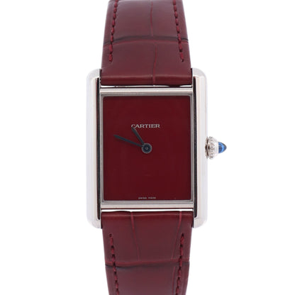 Cartier Tank Must 34x26mm Red Dial Watch Ref# WSTA0054