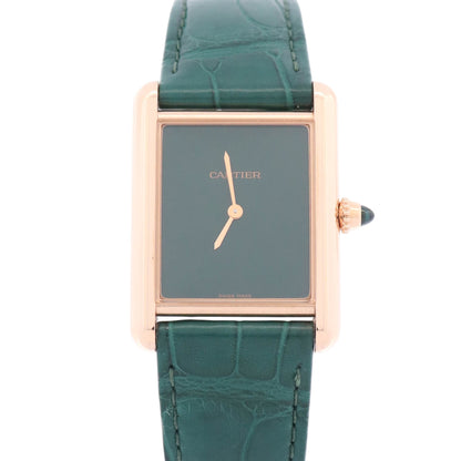 Cartier Tank Louis 33.7 x 25.5mm Green Dial Watch Ref# WGTA0191
