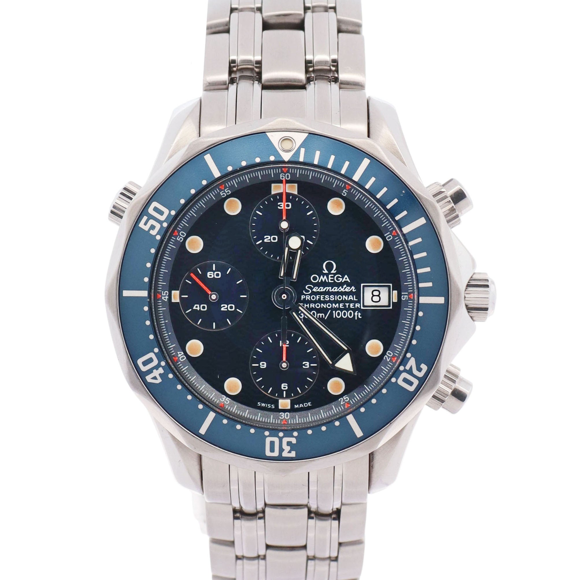 Omega Seamaster 41.5mm Blue Dial Watch Ref# 2599.80.00