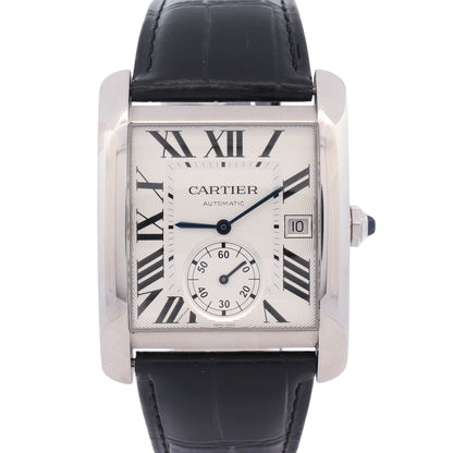 Cartier Tank MC Large 44mm Silver Dial Watch Ref # W5330003