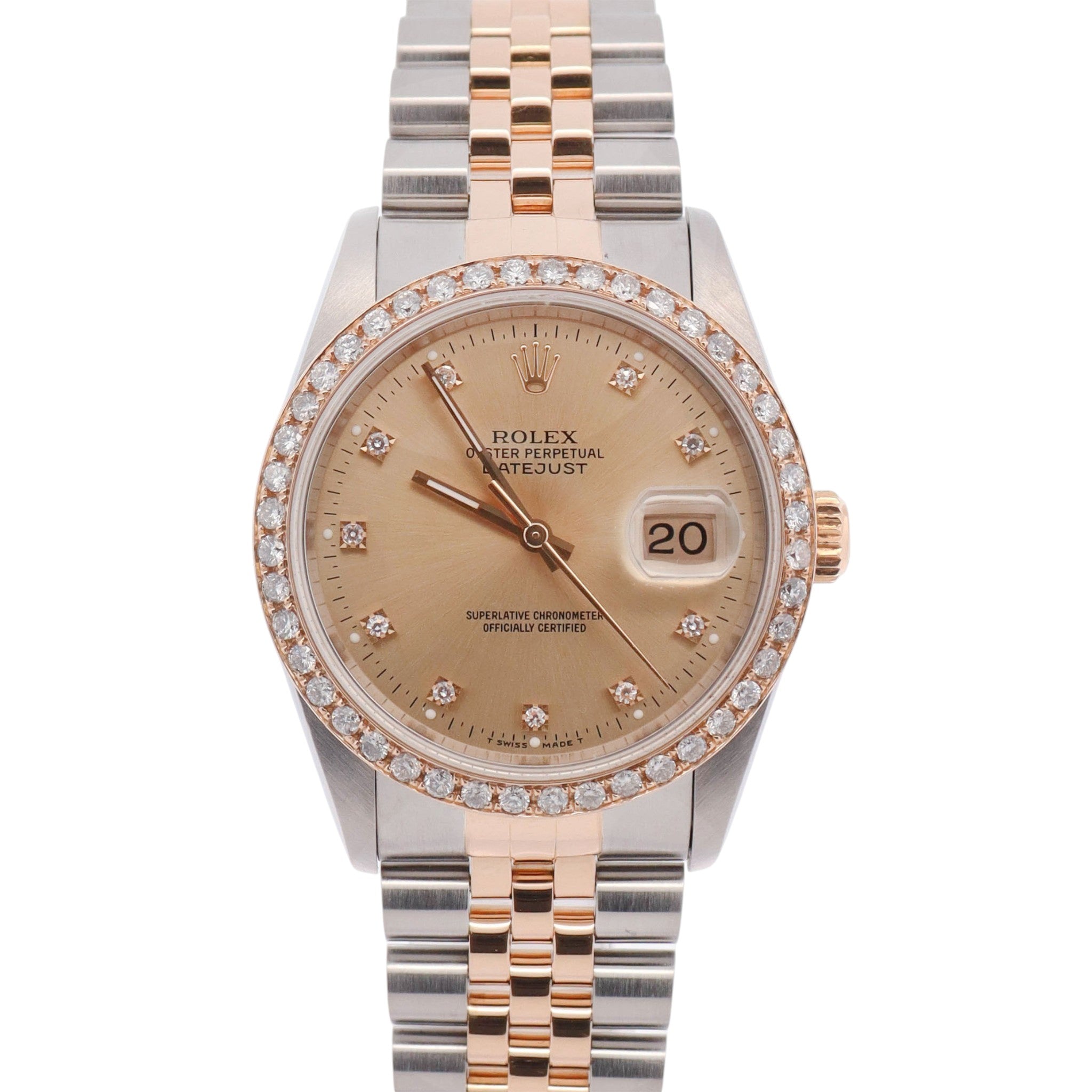 Rolex Datejust 36mm Champagne Dial Watch Ref# 16233