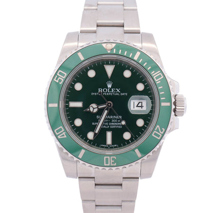 Rolex Submariner 40mm Green Dial Watch Ref# 116610LV