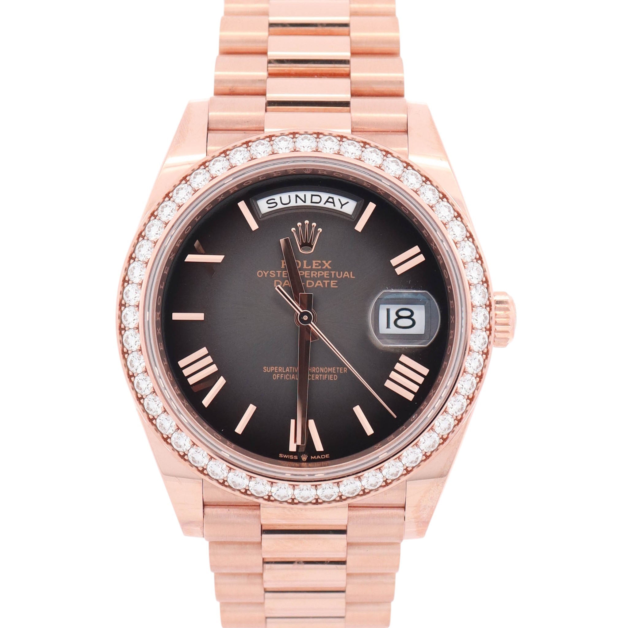 Rolex Day-Date 40mm Slate Ombre Dial Watch Ref# 228345RBR