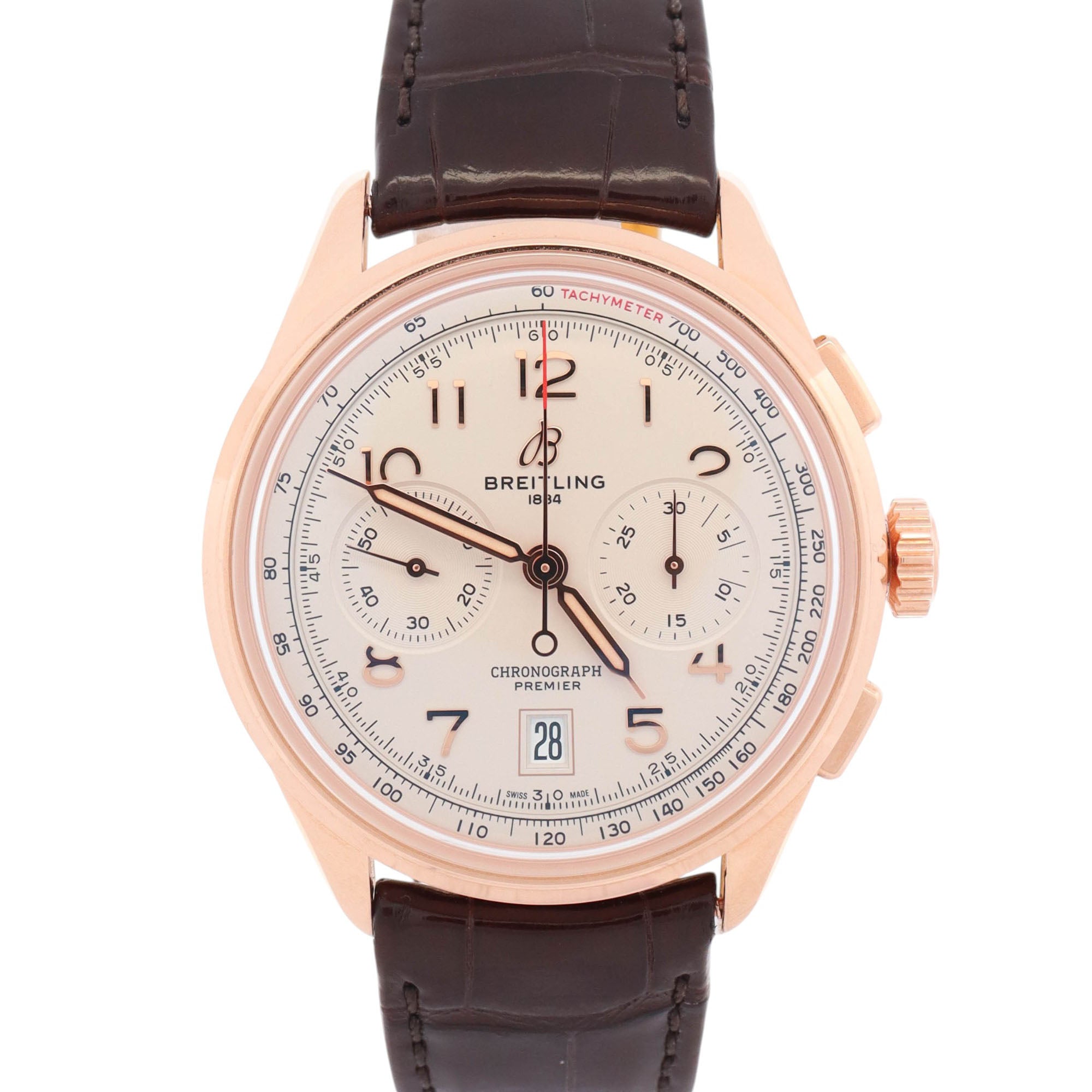 Breitling Prestige B01 42mm Ivory Dial Watch Ref# RB0145371G1P1