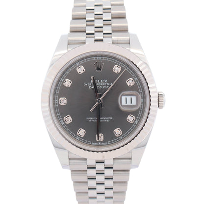 Rolex Datejust 41mm Rhodium Dial Watch Ref# 126334