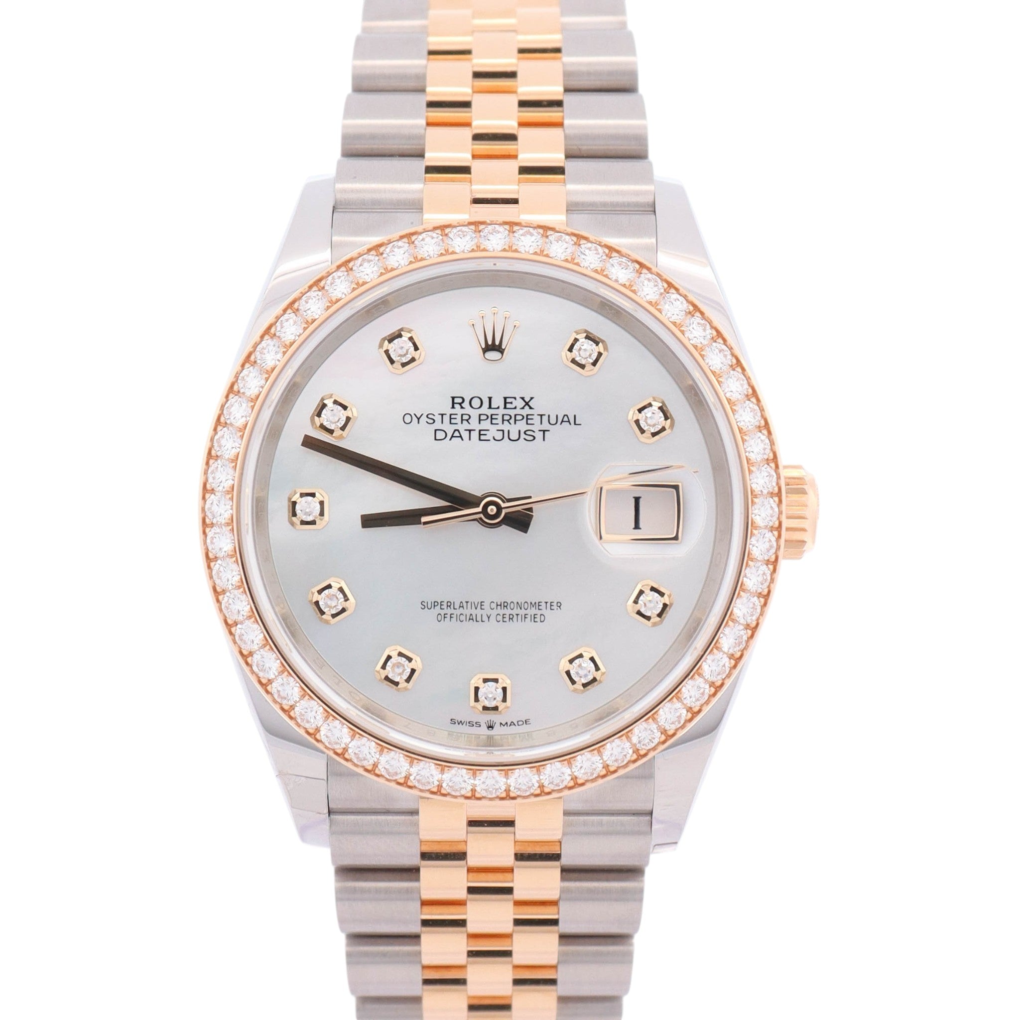 Rolex Datejust 36mm MOP Dial Watch Ref# 126283RBR