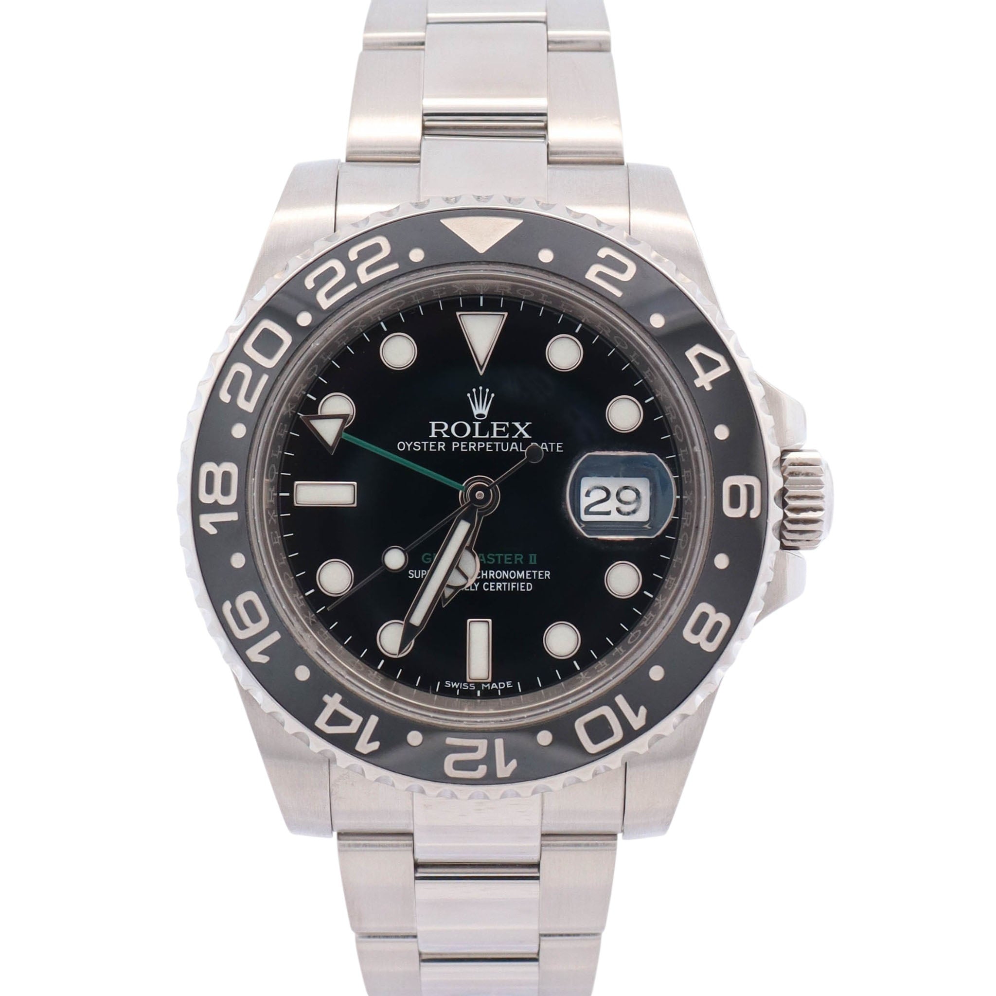 Rolex GMT-Master II 40mm Black Dial Watch Ref# 116710LN