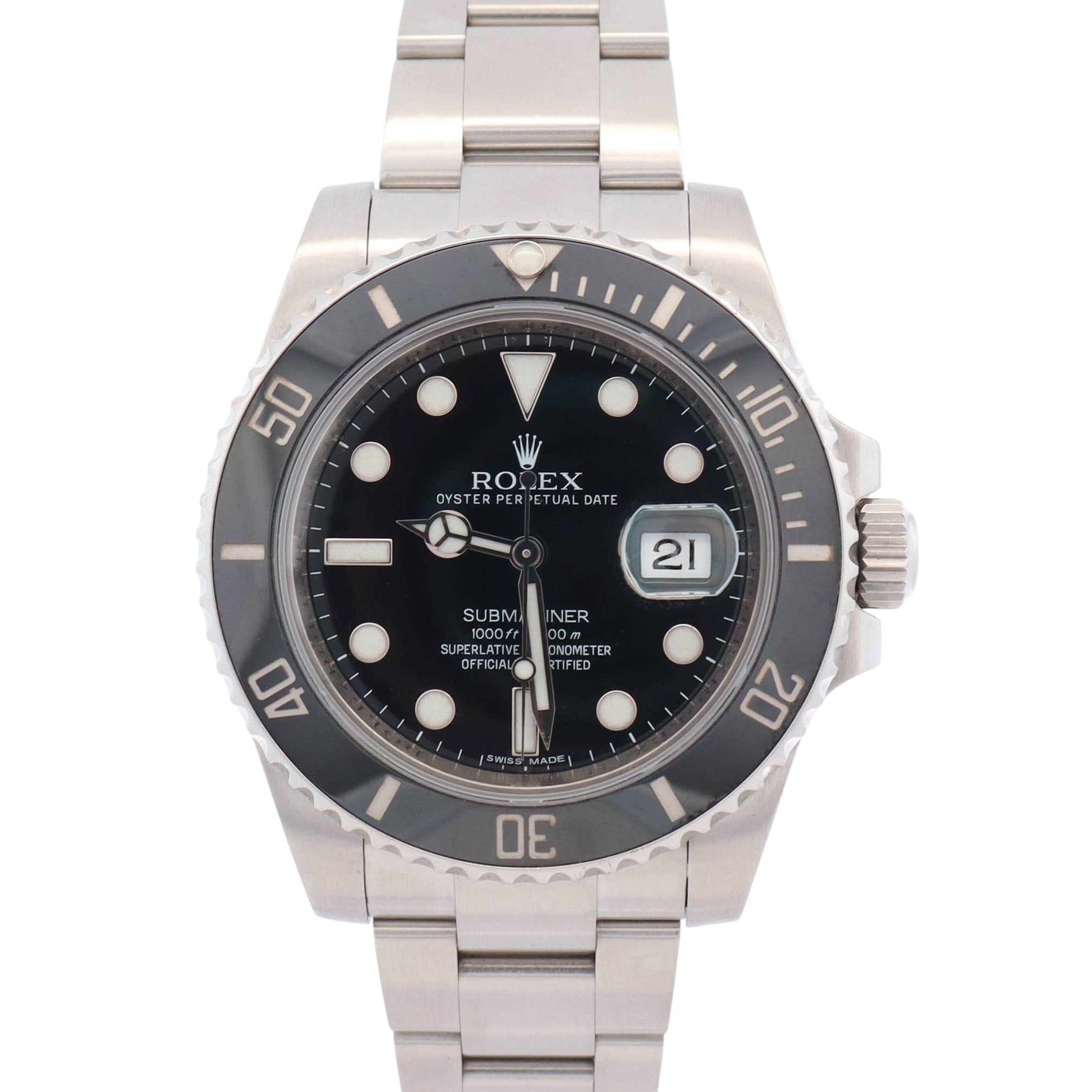 Rolex Submariner 40mm Black Dial Watch Ref# 116610