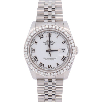 Rolex Datejust 36mm White Dial Watch Ref# 116234