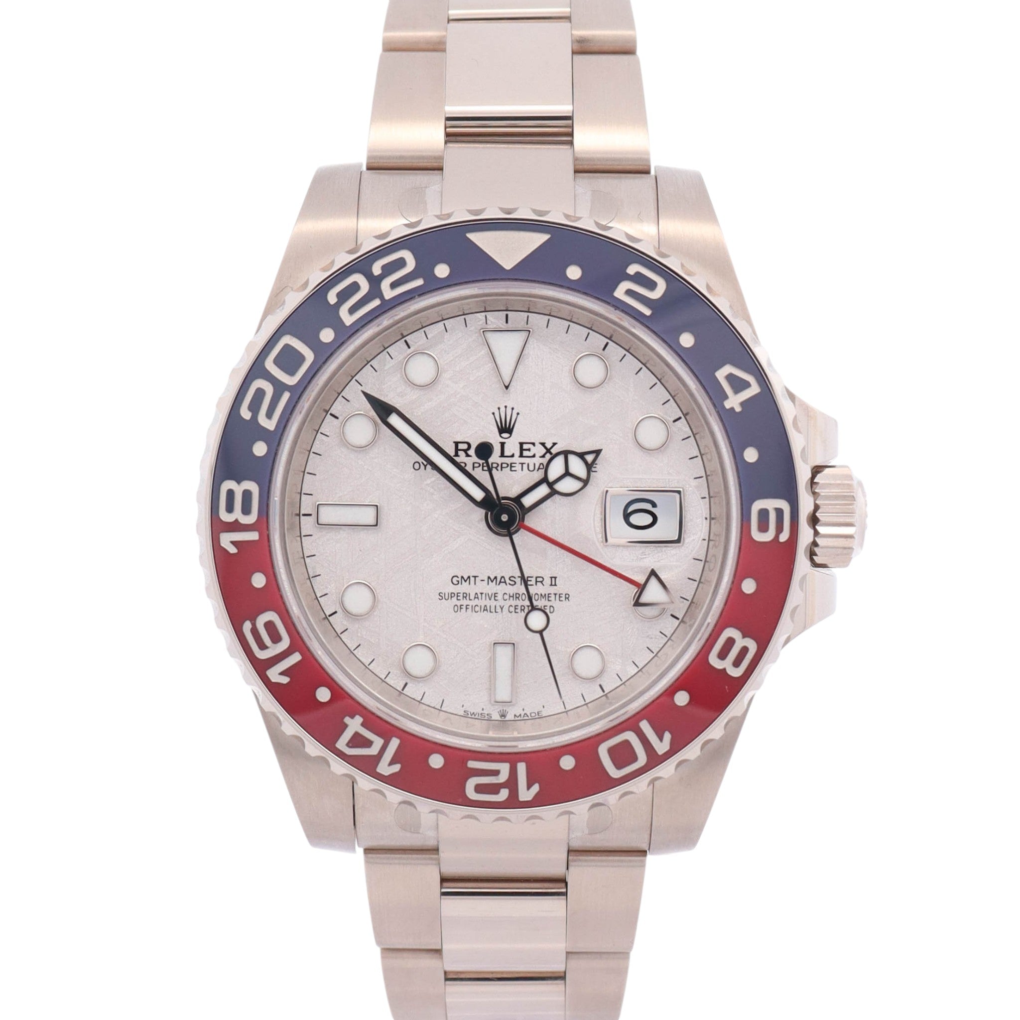 Rolex GMT-Master II Pepsi 40mm Meteorite Dial Watch Ref# 126719BLRO