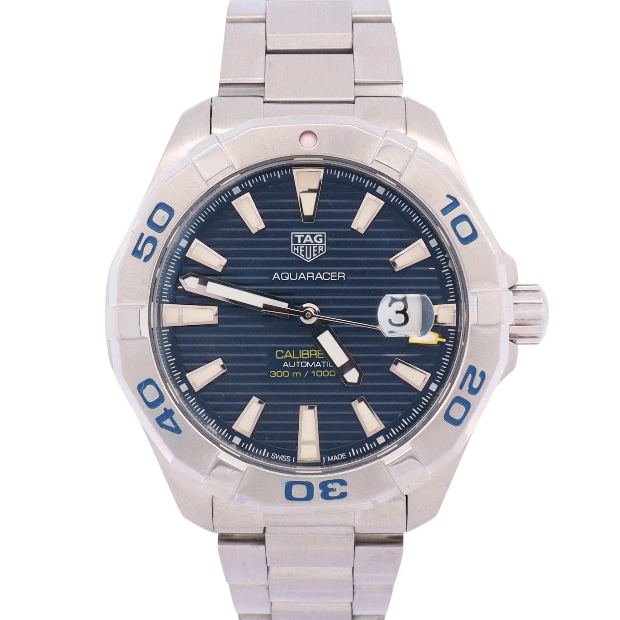TAG Heuer Aquaracer 43mm Blue Dial Watch Ref# WAY2012.BA0927
