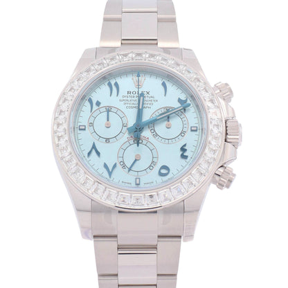 Rolex Daytona Platinum 40mm Ice Blue Dial Watch Ref# 126576TBR