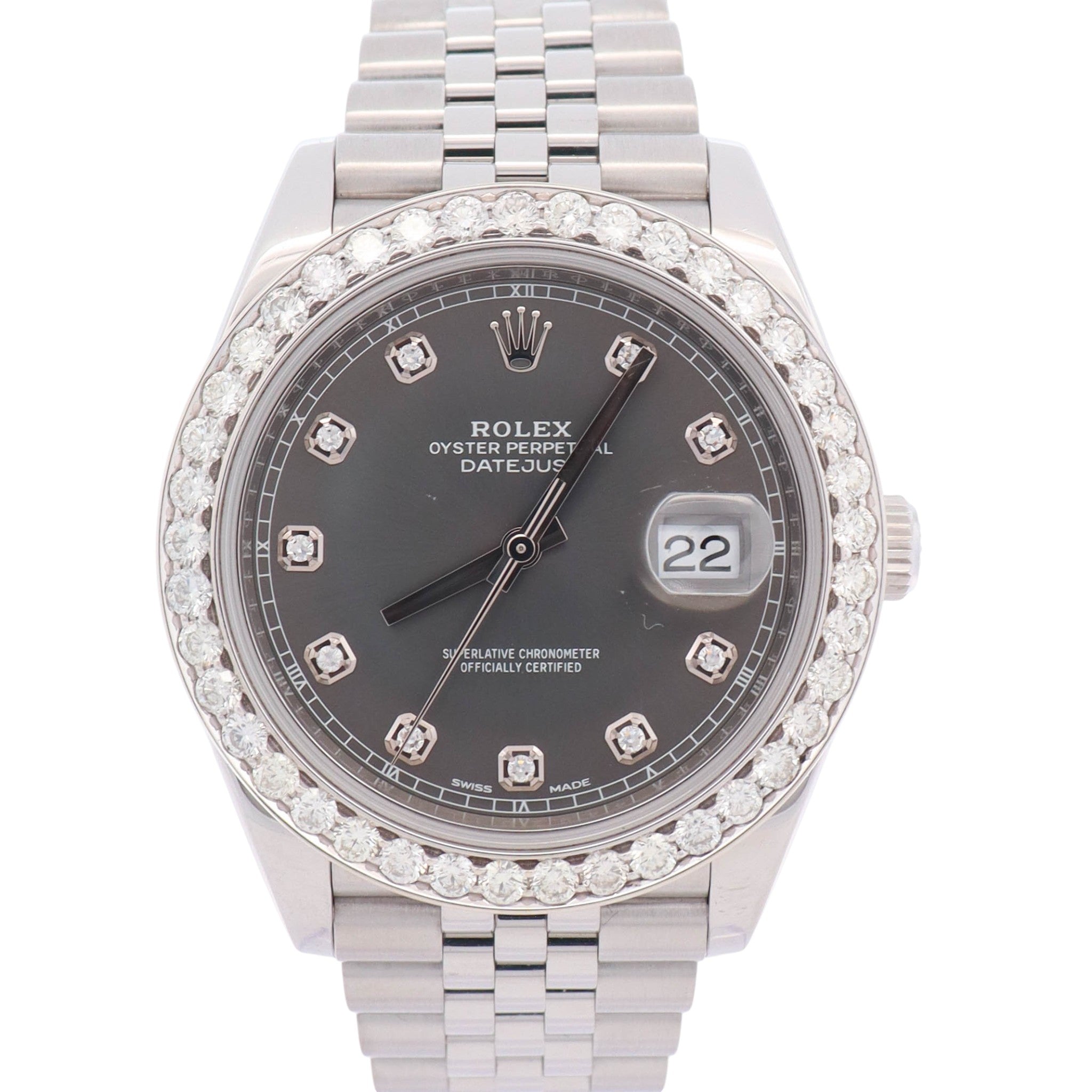 Rolex Datejust 41mm Rhodium Dial Watch Ref# 126334