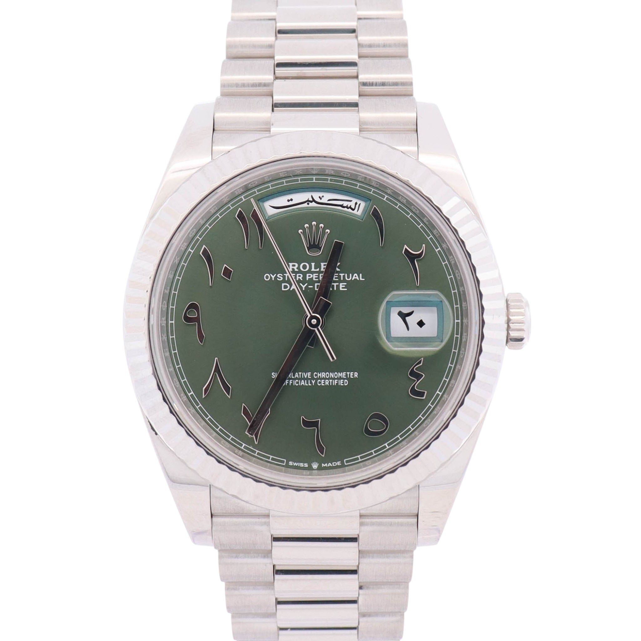 Rolex Day-Date 40mm Green Dial Watch Ref# 228236