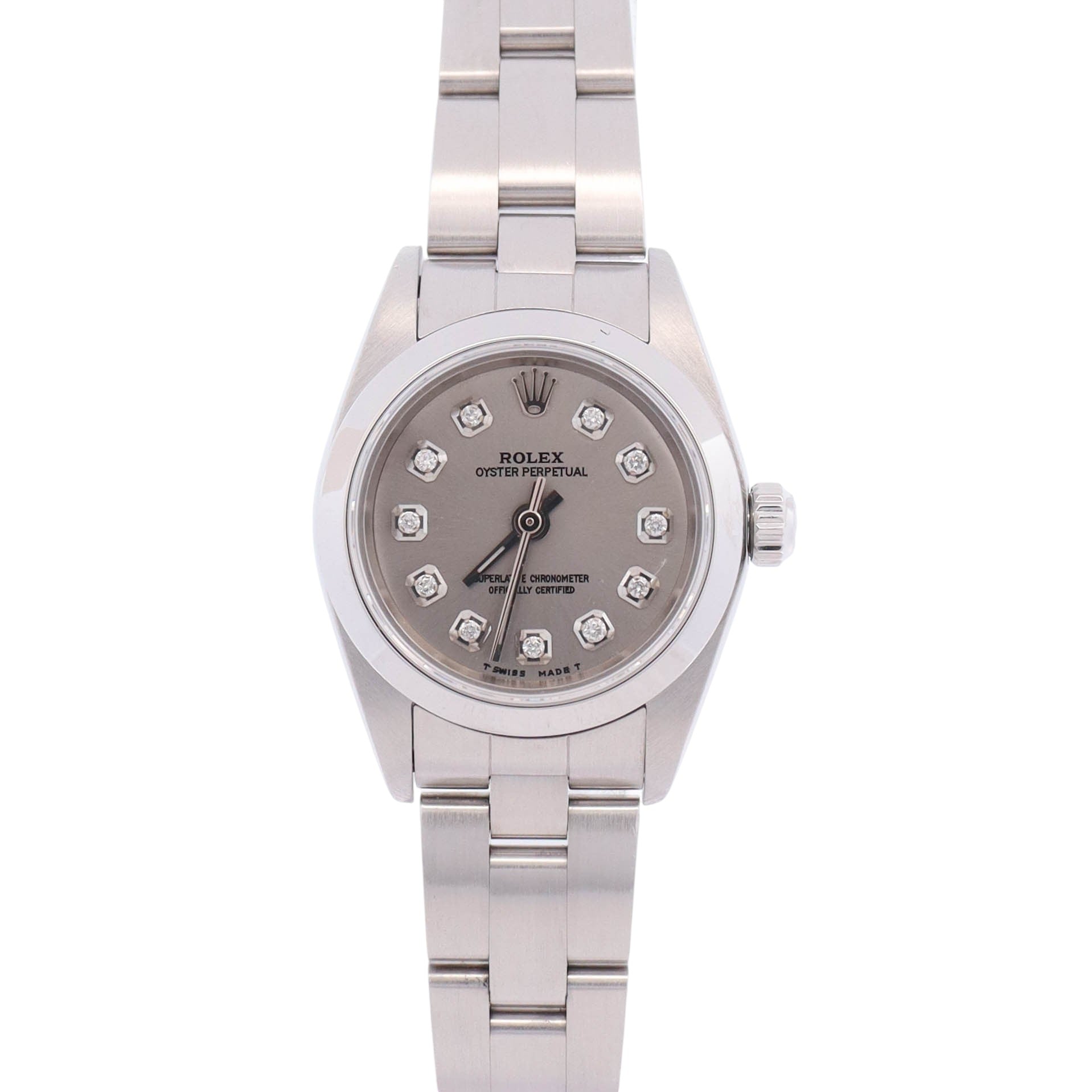 Rolex Oyster Perpetual 26mm Silver Dial Watch Ref# 7080