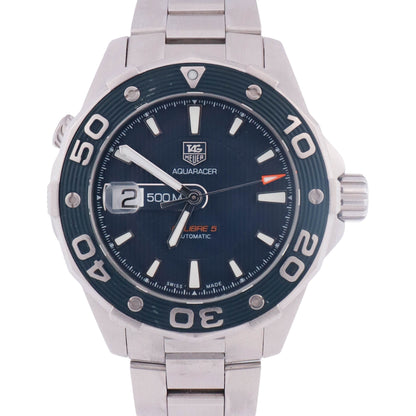 Tag Heuer Aquaracer 500m Calibre 5 43mm Blue Dial Watch Ref: WAJ2112