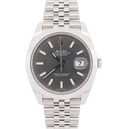 Rolex Datejust 41mm Rhodium Dial Watch Ref# 126300