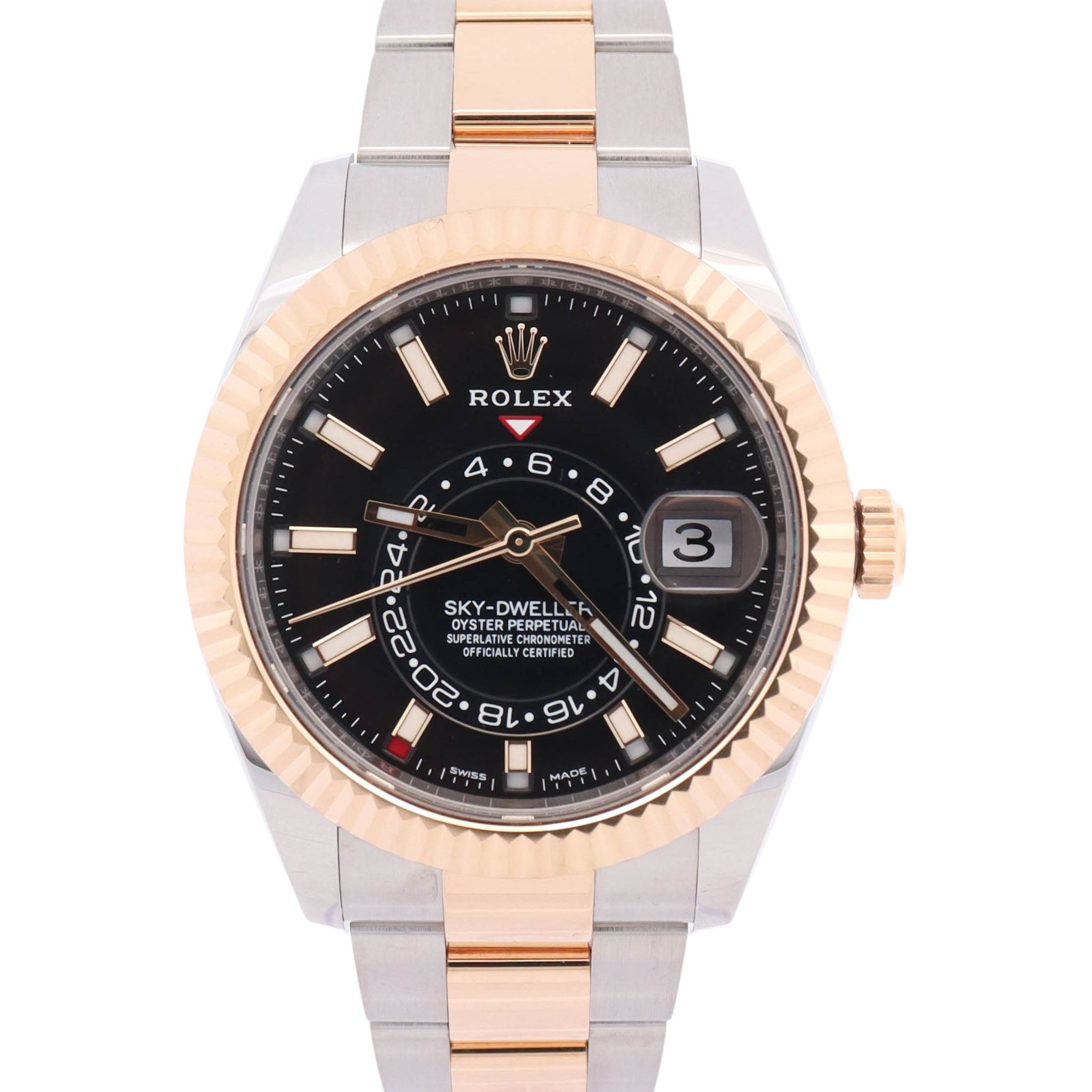 Rolex Sky-Dweller 42mm Black Dial Watch Ref# 326933